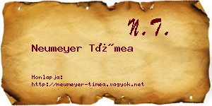 Neumeyer Tímea névjegykártya