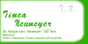 timea neumeyer business card
